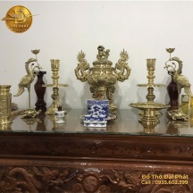 Bộ Lư Thờ Bằng Đồng Thờ Gia Tiên Sang Trọng