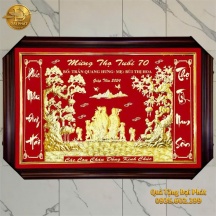 Giá Tranh Mừng Thọ Bằng Lá Vàng - Báo Giá Tại Xưởng