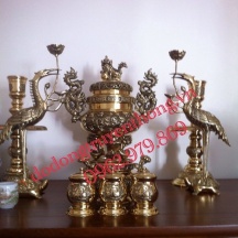 Giá bộ đỉnh thờ ngũ sự vĩnh tiến cao 48 cm 